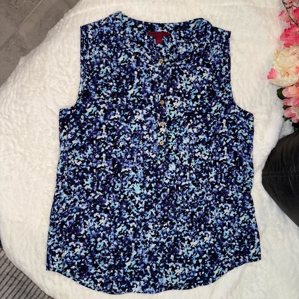 3 x 20$ 212 Collection Blue and Black Blouse Stylish Top Size S